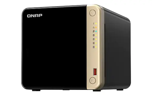 [TS-464-8G] QNAP TS-464-8G 4 x 3.5/2.5" SATA III 6 Gb/s Drive Bays 2 x M.2 2280 PCIe 3.0 x1 Slots 2.0 GHz Intel Celeron N5095 4-Core 8GB of RAM 2 x 2.5GbE Ports 2 x USB-A 3.2 Gen 2 Ports 1 x HDMI 2.1 Port 1 x PCIe 3.0 x2 Slot RAID 0, 1, 5, 6, 10, JBOD, and Single